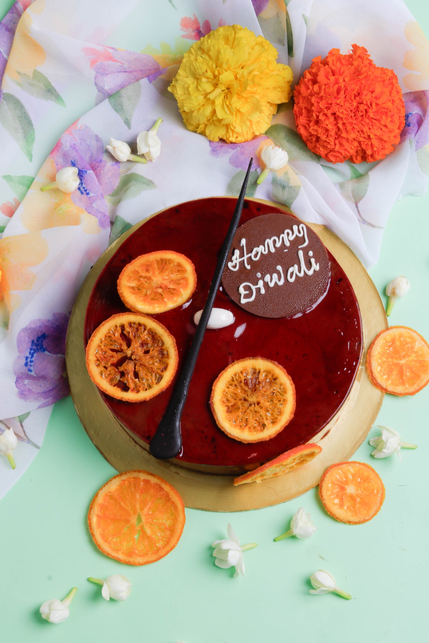 DIWALI DARK CHOCOLATE ORANGE CAKE