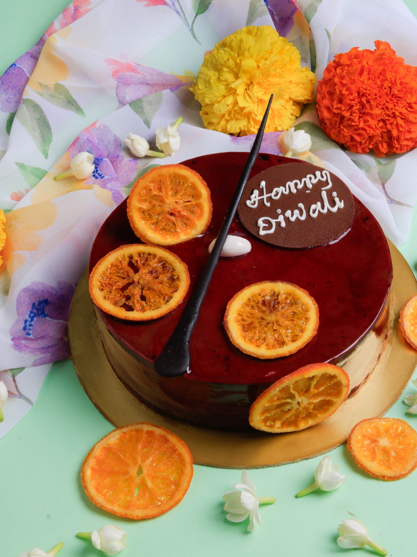 DIWALI DARK CHOCOLATE ORANGE CAKE